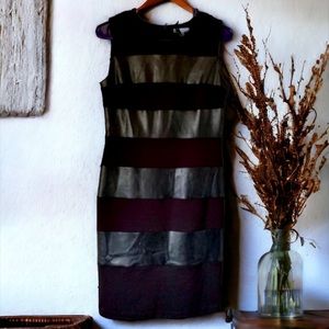 Max Studio Black Faux Leather Sleeveless Dress Size SMALL